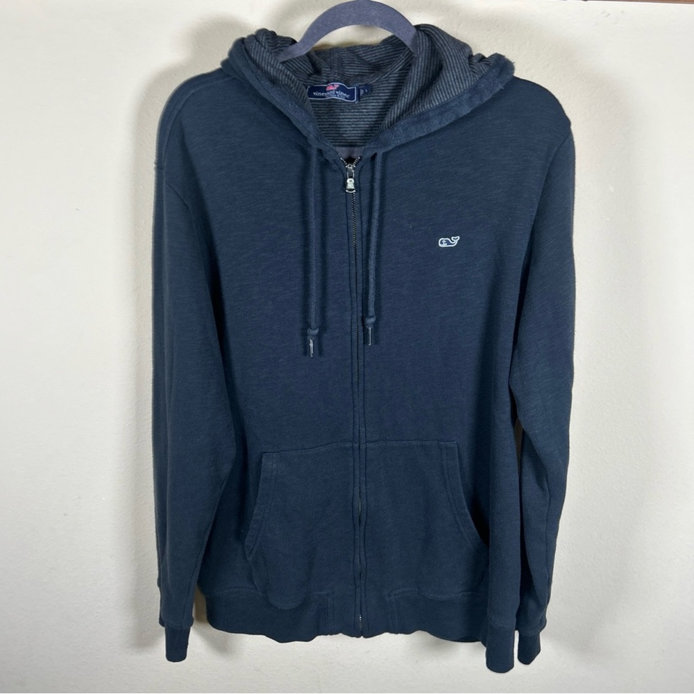 Vineyard Vines Dark Navy Full-Zip Hoodie Sweater